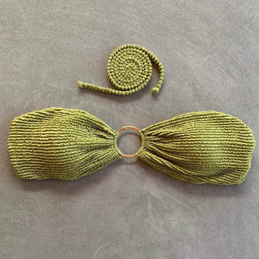 La Pistache Strapless Bikini Top