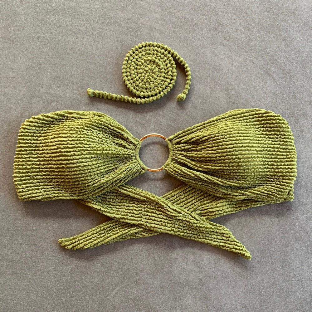 La Pistache Strapless Bikini Top