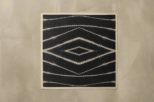 Charcoal Shibori Silk Beach Wrap Scarf